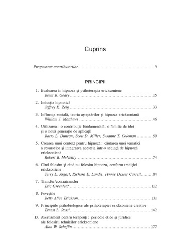 Manual de psihoterapie ericksoniană Manual de psihoterapie ericksoniană